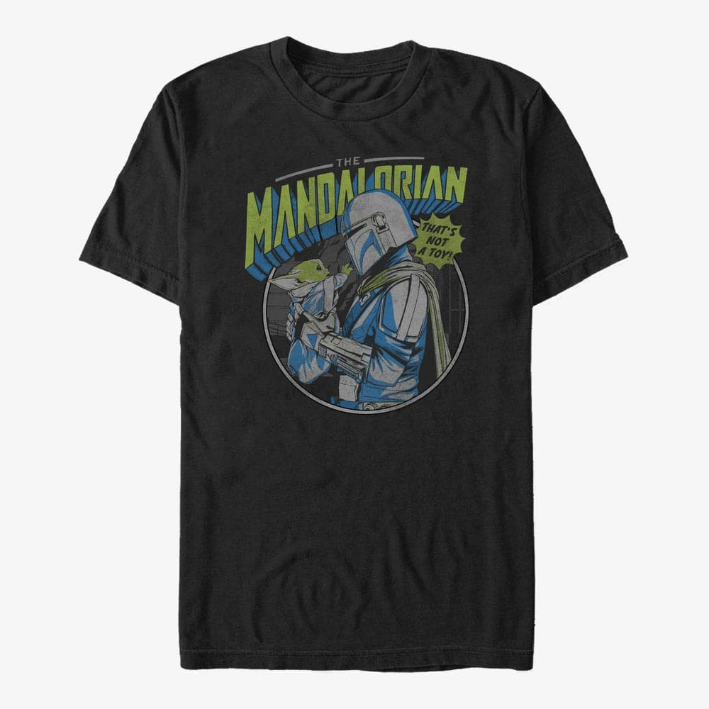 Trička Merch Star Wars: The Mandalorian - Child Hold Unisex T-Shirt Black