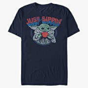 Merch Star Wars: The Mandalorian - Just Sipping Unisex T-Shirt Navy Blue