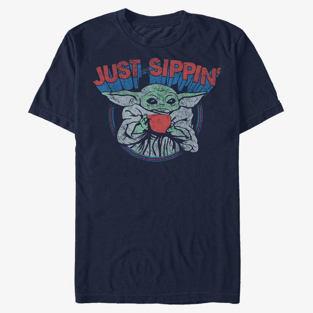 T-shirts Merch Star Wars: The Mandalorian - Just Sipping Unisex T-Shirt Navy Blue