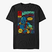 Merch Star Wars: The Mandalorian - Mando Comic Unisex T-Shirt Black