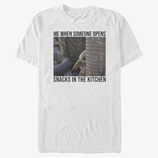Merch Star Wars: The Mandalorian - Hears Snacks Unisex T-Shirt White