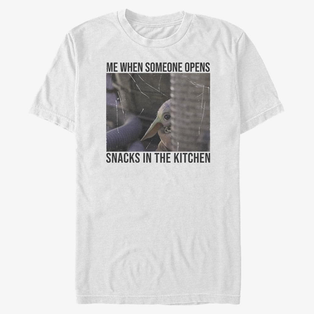 Magliette Merch Star Wars: The Mandalorian - Hears Snacks Unisex T-Shirt White