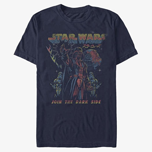 Merch Star Wars - Vader Kanji Unisex T-Shirt Navy Blue