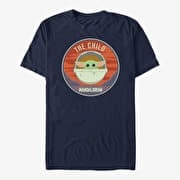 Merch Star Wars: The Mandalorian - The Child Bassinet Badge Unisex T-Shirt Navy Blue
