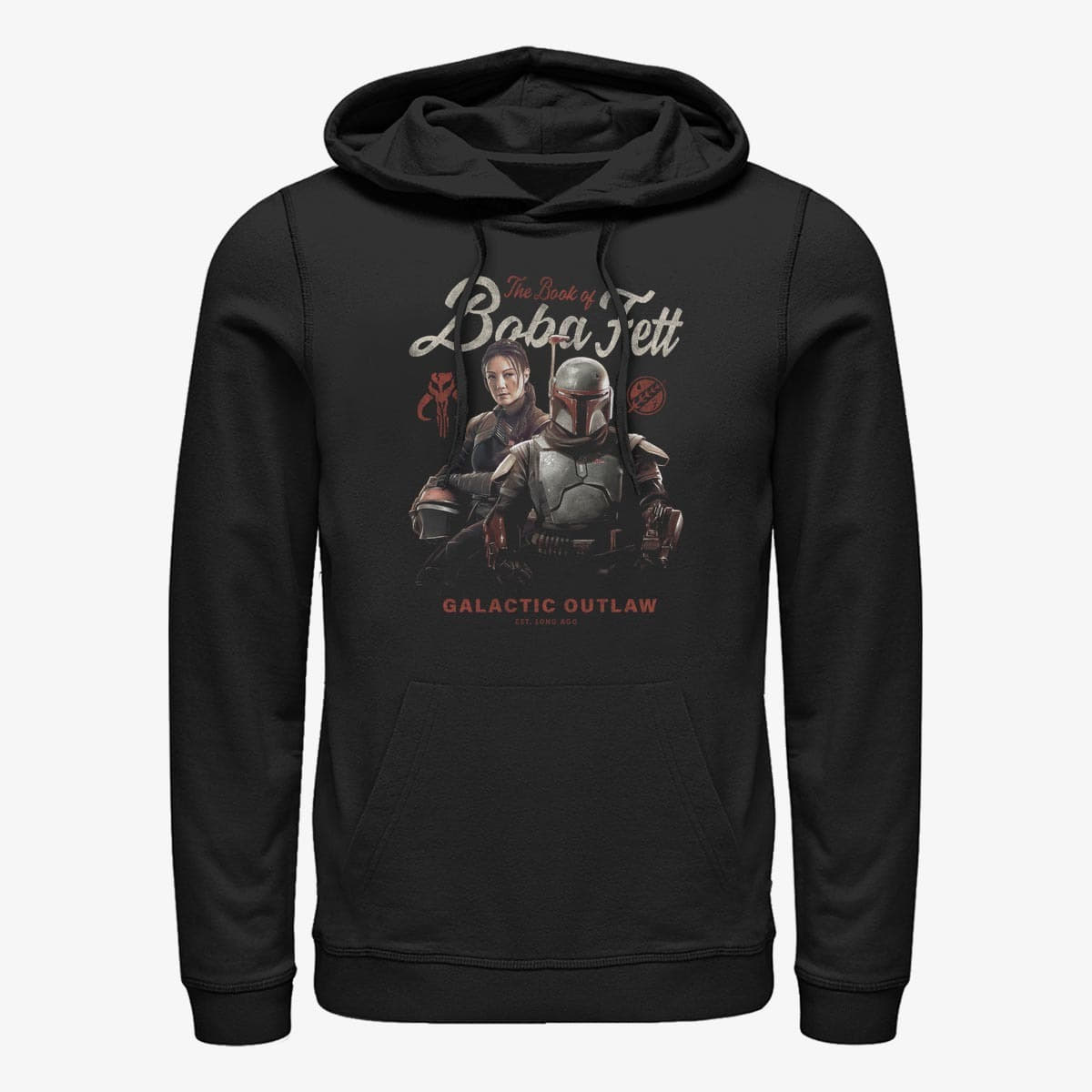 Толстовки та реглани Merch Star Wars The Book of Boba Fett - Boba Badge Unisex Hoodie Black