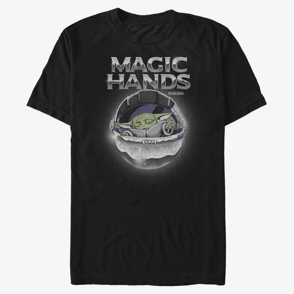 Trička Merch Star Wars: The Mandalorian - MAGIC CHROME Unisex T-Shirt Black