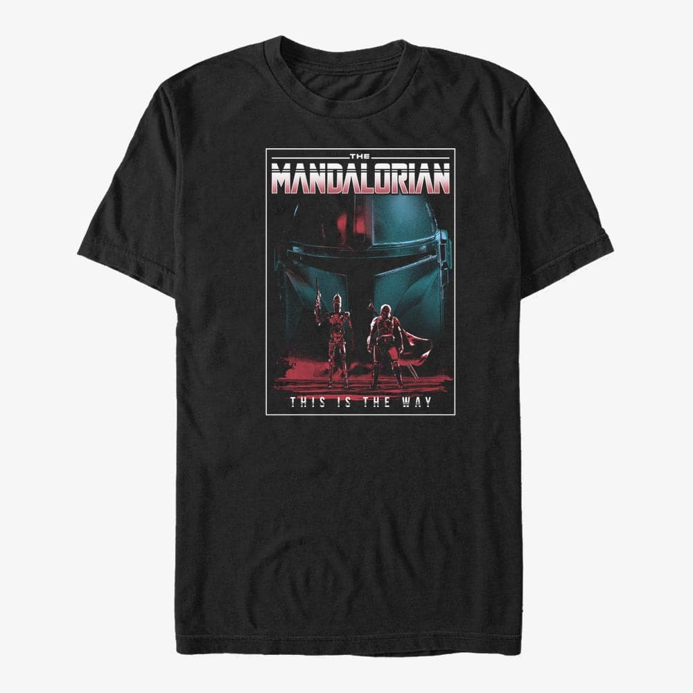 Trička Merch Star Wars: The Mandalorian - Sidekicks Unisex T-Shirt Black