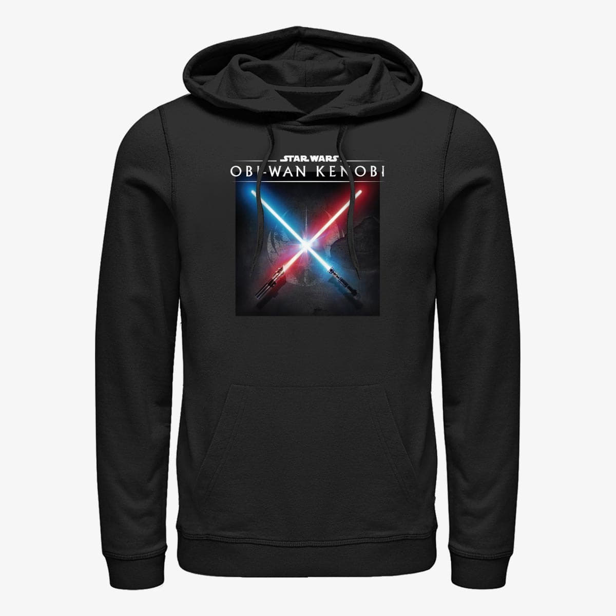 Pulóverek Merch Star Wars Obi-Wan - Light Saber Clash Unisex Hoodie Black