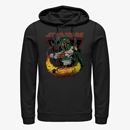 Mikina Merch Star Wars: Classic - Boba Burns Unisex Hoodie Black