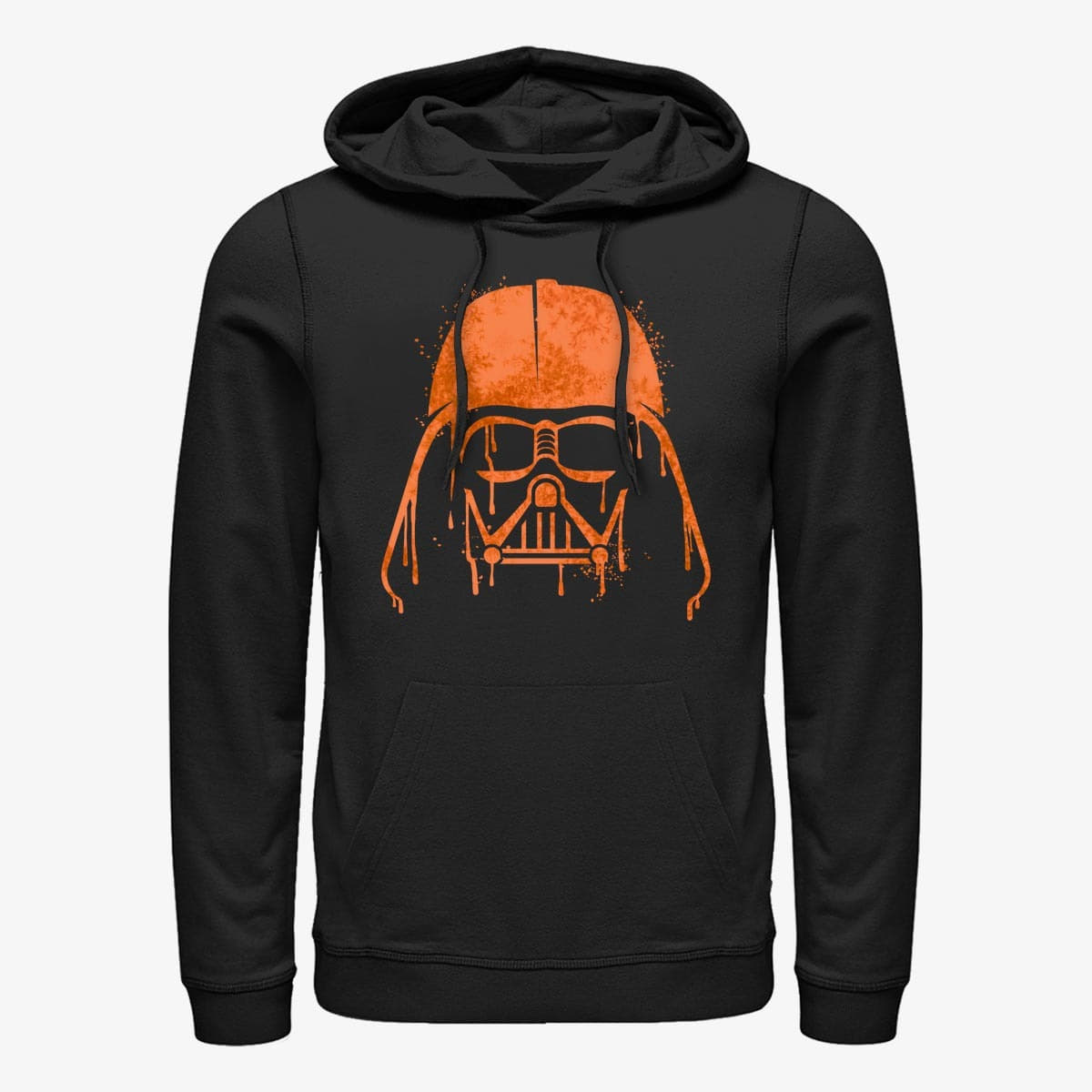 Mikiny Merch Star Wars - Orange Vader Drip Unisex Hoodie Black