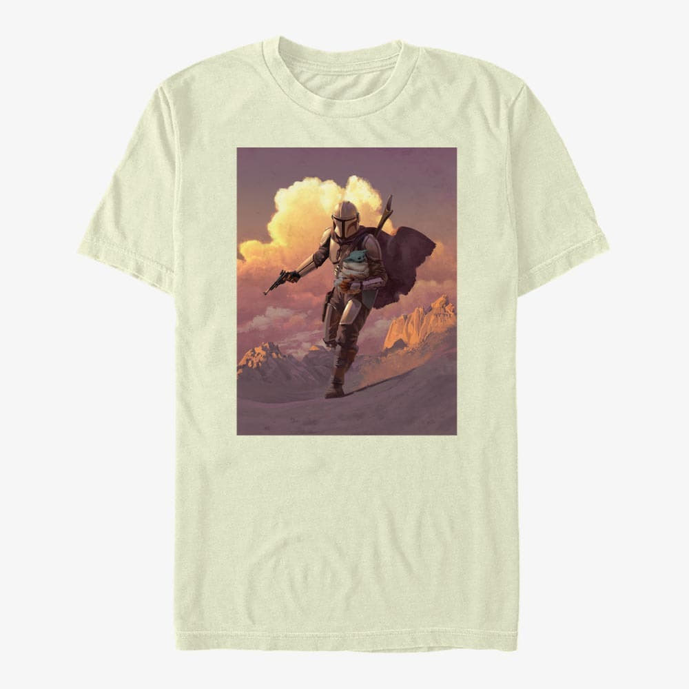 T-Shirts Merch Star Wars: The Mandalorian - Mandalorian Desert Poster Unisex T-Shirt Natural