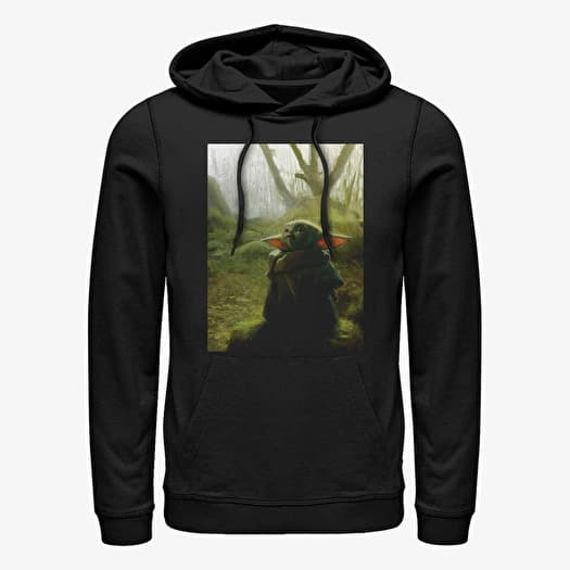 Merch Star Wars: The Mandalorian - The Child Illustration Unisex Hoodie Black