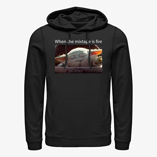 Sweatshirt Merch Star Wars: The Mandalorian - Fire Mixtape Unisex Hoodie Black