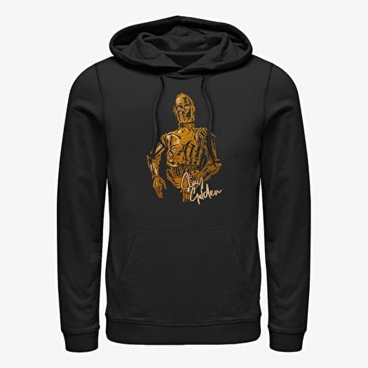 Merch Star Wars: The Mandalorian - C3PO STAY GOLDEN Unisex Hoodie Black