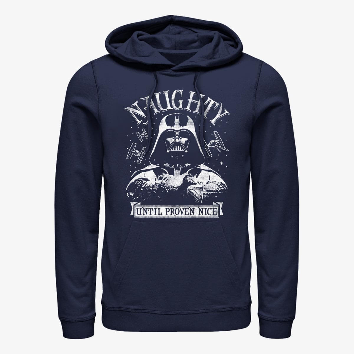 Hoodies and sweatshirts  Merch Star Wars: Classic - Naughty Until Nice Unisex Hoodie Navy Blue