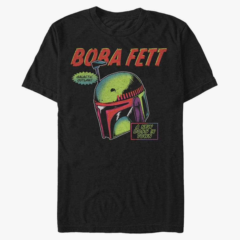 Тениски Merch Star Wars Book of Boba Fett - Rainboba Unisex T-Shirt Black