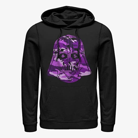 Sweatshirt Merch Star Wars - Camo Vader Purple Unisex Hoodie Black