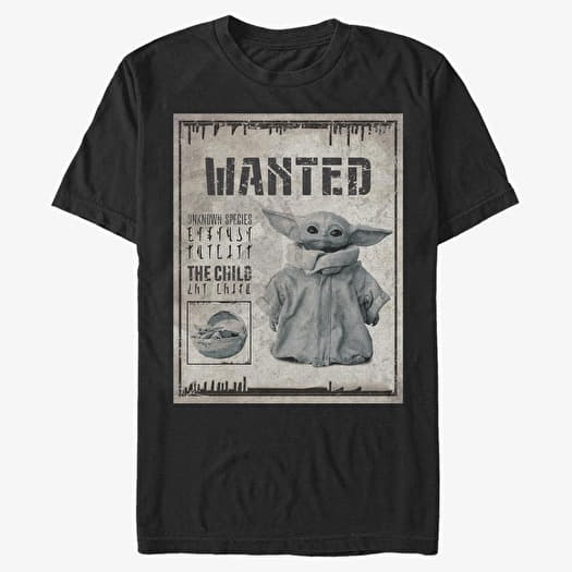 T-shirt Merch Star Wars: The Mandalorian - Wanted Child Poster Unisex T-Shirt Black