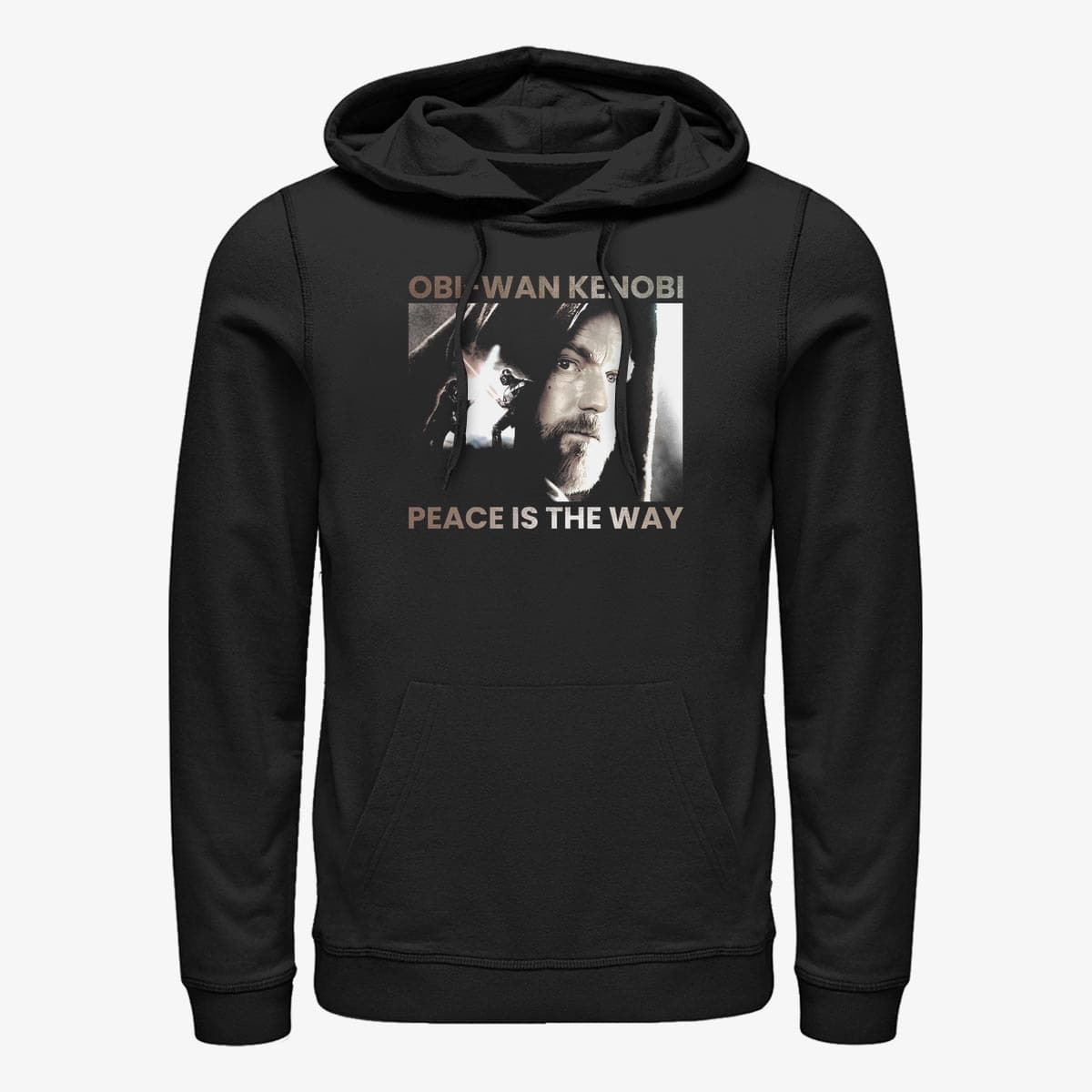 Суитчъри Merch Star Wars Obi-Wan - Peace is the Way Unisex Hoodie Black