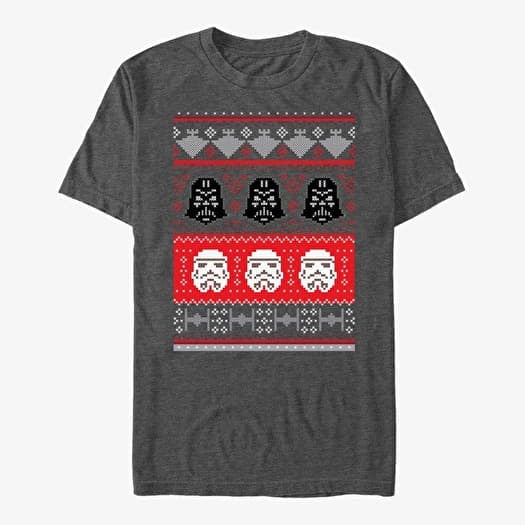 Majica Merch Star Wars: Classic - Holiday Helmet Unisex T-Shirt Dark Heather Grey