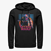Merch Star Wars: Classic - Neon Fett Unisex Hoodie Black