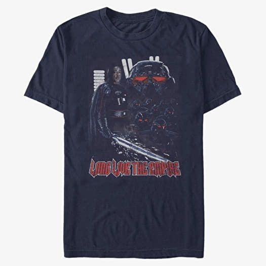 Póló Merch Star Wars: The Mandalorian - Darksaber Controller Unisex T-Shirt Navy Blue