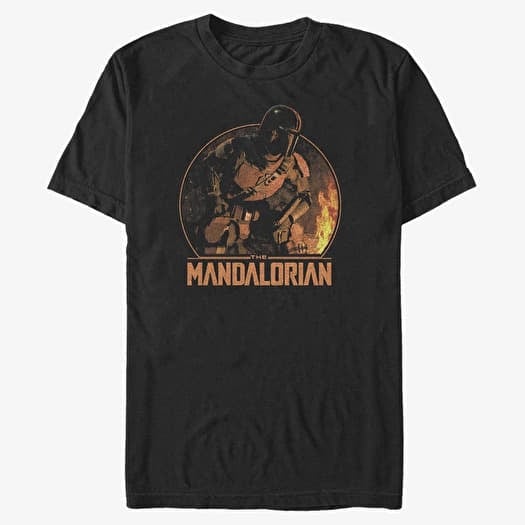 T-shirt Merch Star Wars: The Mandalorian - Camping Mando Unisex T-Shirt Black
