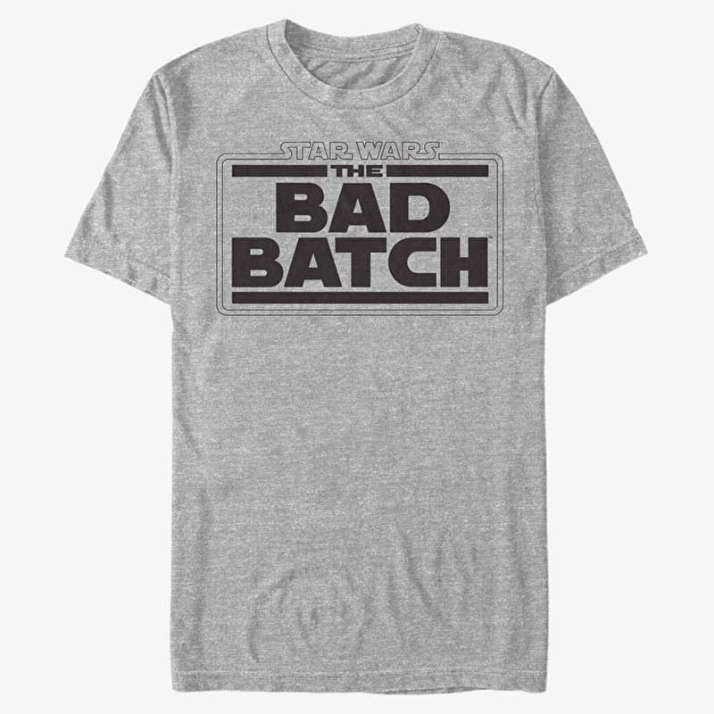 Merch Star Wars: The Bad Batch - Bad Logo Unisex T-Shirt Heather Grey