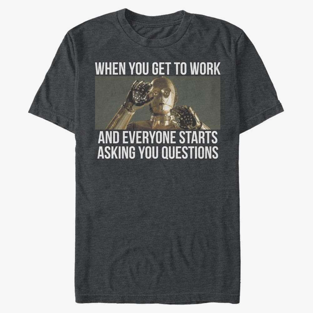 T-Shirts Merch Star Wars: Classic - Overwhelming Work Unisex T-Shirt Dark Heather Grey