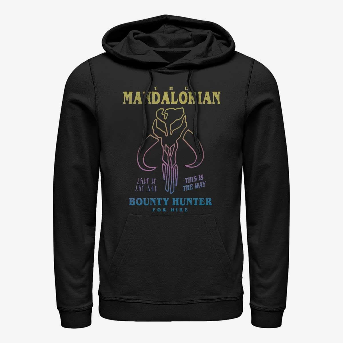 Mikiny Merch Star Wars: Mandalorian - Symbol Drawn Unisex Hoodie Black