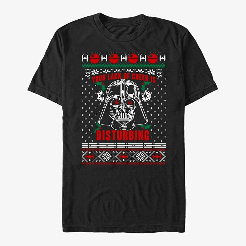 T-shirt Merch Star Wars: Classic - Cattastic Christmas Unisex T-Shirt Black