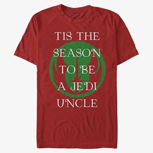 T-shirt Merch Star Wars: Classic - Jedi Uncle Unisex T-Shirt Red