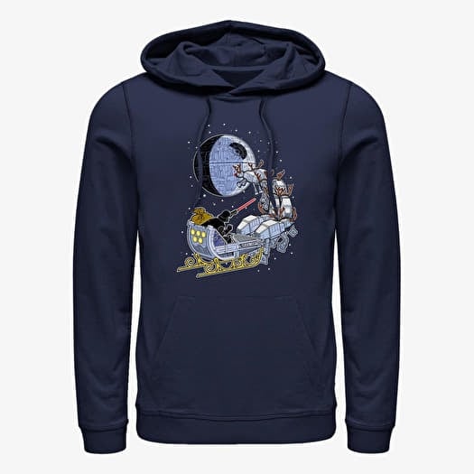 Sweatshirt Merch Star Wars: Classic - Vader Sleigh Unisex Hoodie Navy Blue