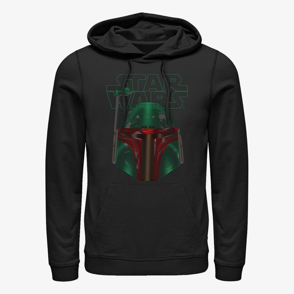 Hoodies and sweatshirts  Merch Star Wars: Classic - Pin Line Boba Fett Unisex Hoodie Black