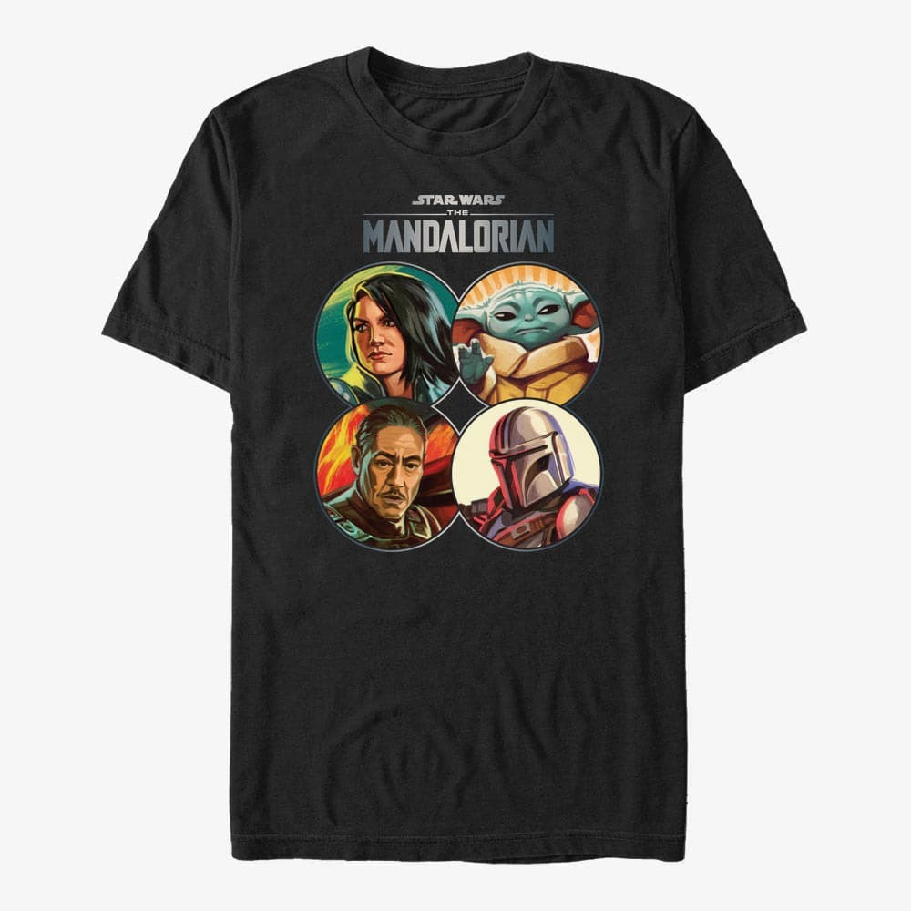 Тениски Merch Star Wars: The Mandalorian - Mando Coins Unisex T-Shirt Black