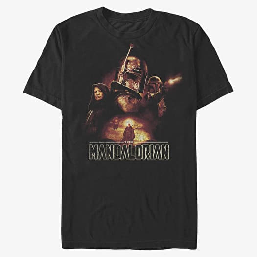 Tricou Merch Star Wars: Mandalorian - Fett Journey Unisex T-Shirt Black