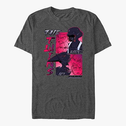Merch Star Wars: Visions - THE TWINS Unisex T-Shirt Dark Heather Grey