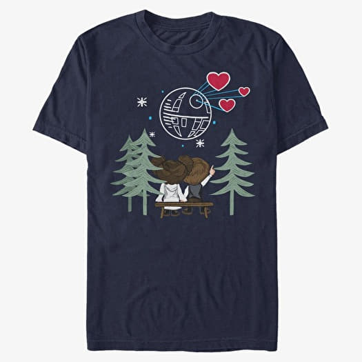 T-shirt Merch Star Wars: Classic - VDAY LEIA Unisex T-Shirt Navy Blue