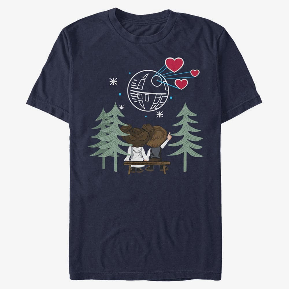 T-shirts Merch Star Wars: Classic - VDAY LEIA Unisex T-Shirt Navy Blue