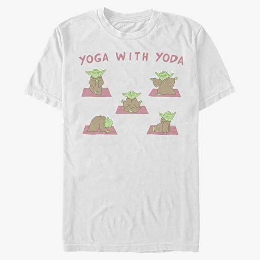 Merch Star Wars: Classic - Yoga With Yoda Unisex T-Shirt White