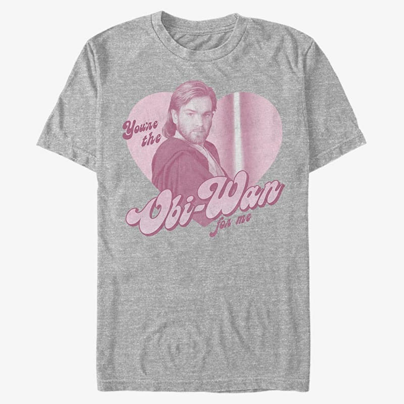 Merch Star Wars: Classic - Wan For Me Unisex T-Shirt Heather Grey