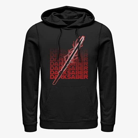 Merch Star Wars: The Mandalorian - Darksaber Text Unisex Hoodie Black