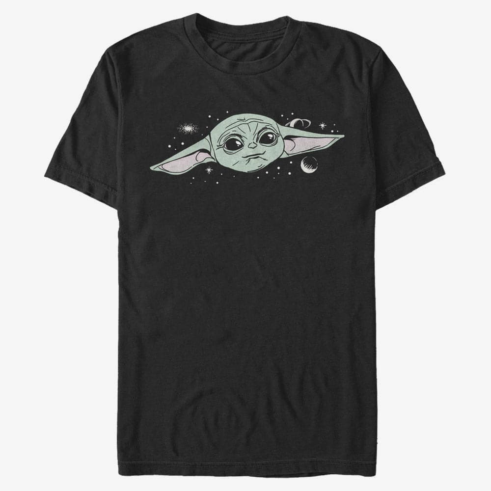 T-shirts Merch Star Wars: The Mandalorian - Cute Big Face Unisex T-Shirt Black