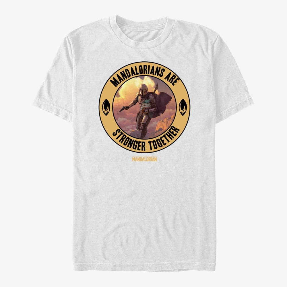 Тениски Merch Star Wars: The Mandalorian - Stronger Together Unisex T-Shirt White