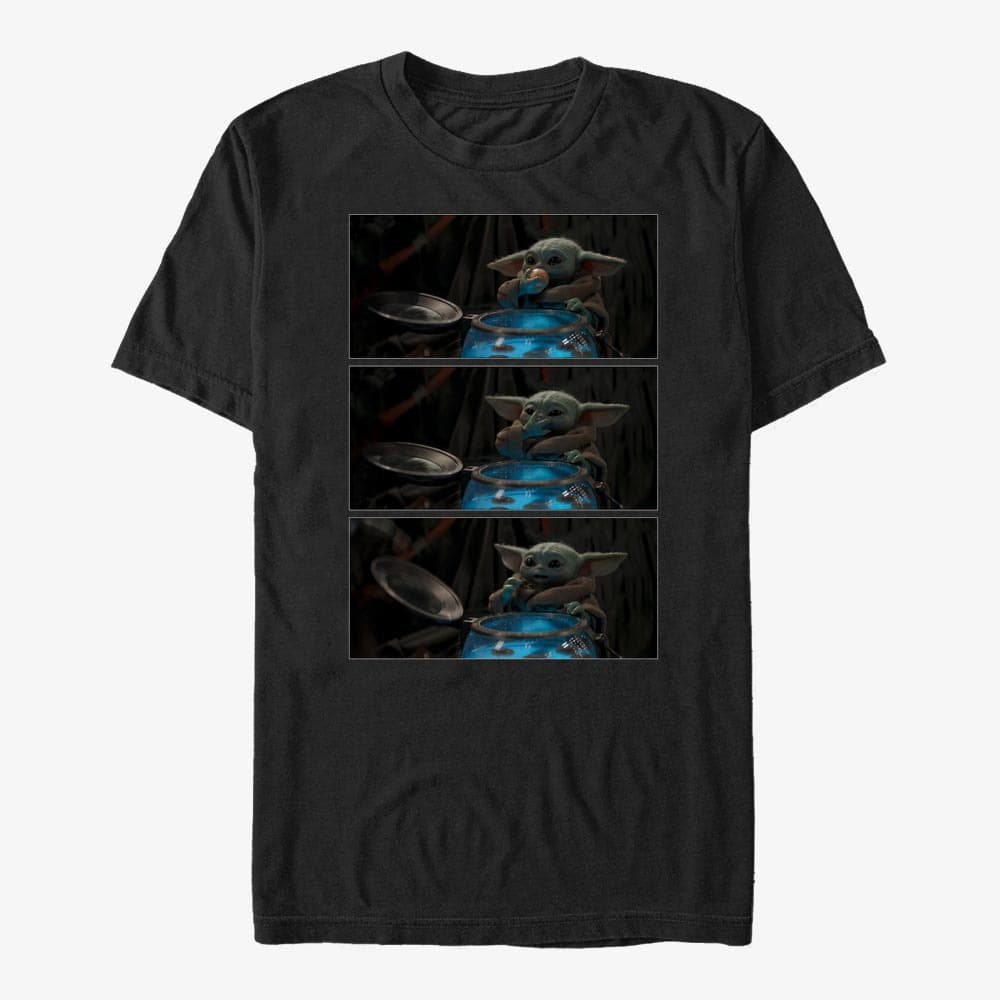Тениски Merch Star Wars: The Mandalorian - MandoMon Epi2 Posed Unisex T-Shirt Black
