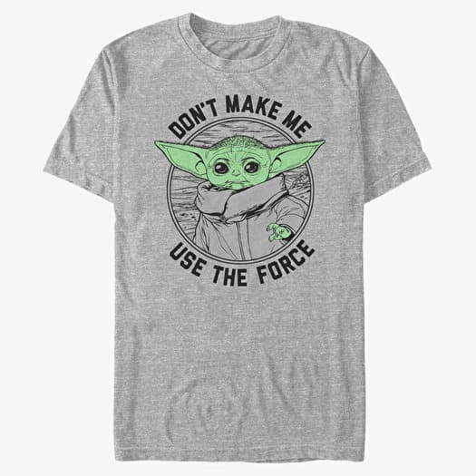 Merch Star Wars: The Mandalorian - Don't Make Me Unisex T-Shirt Heather Grey