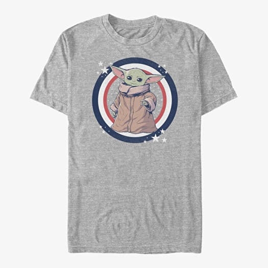 T-shirt Merch Star Wars: Classic - Grogu Stars Unisex T-Shirt Heather Grey