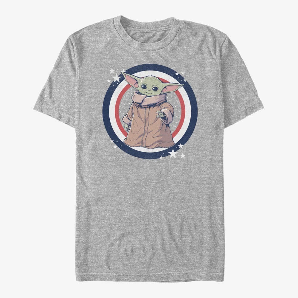 Camisetas Merch Star Wars: Classic - Grogu Stars Unisex T-Shirt Heather Grey