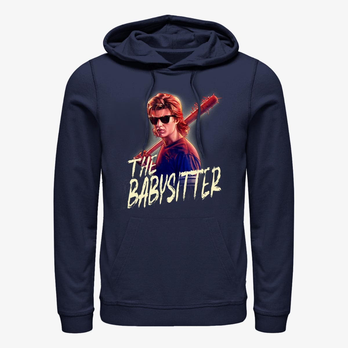 Hoodies and sweatshirts  Merch Netflix Stranger Things - Steve The Babysitter Unisex Hoodie Navy Blue