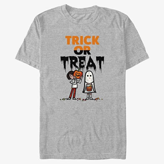 Tričko Merch Netflix Stranger Things - Trick or Treat Unisex T-Shirt Heather Grey